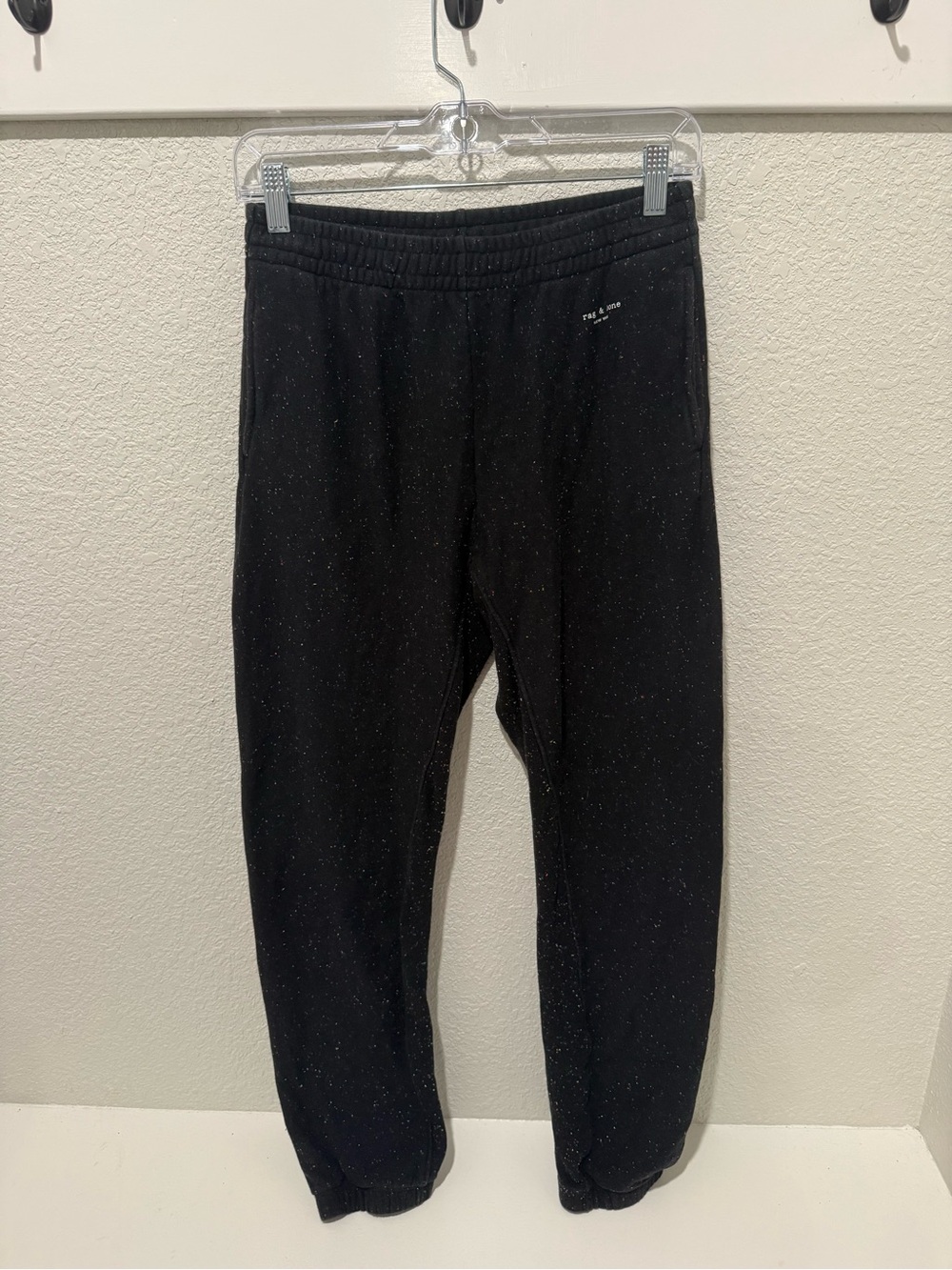 Rag & Bone New York Black Speckled Jogger Sweatpants Size Small